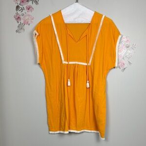 J Crew Orange Tassel Trim Swim Cover Up - S